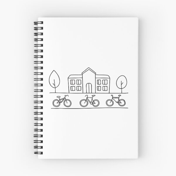 Item preview, A row of bikes parked next to the university library designed and sold by rasagamastore.