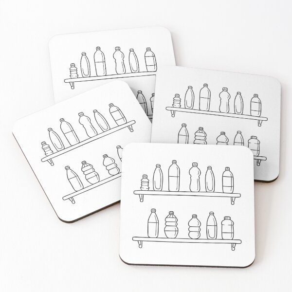 Item preview, A shelf packed tightly with water bottles in various shapes designed and sold by rasagamastore.