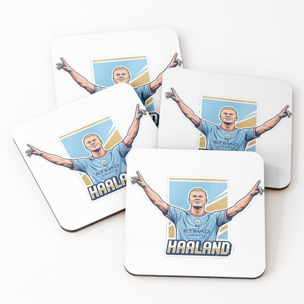 Item preview, Erling Haaland Manchester City Football Sticker designed and sold by Sidra digital art 8277237.