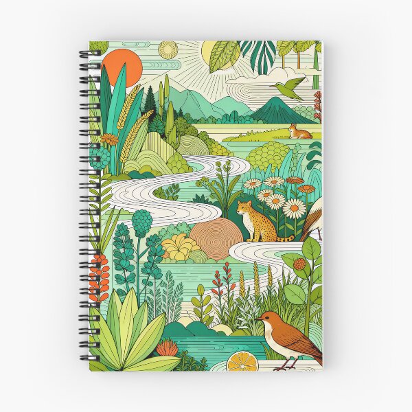 Item preview, Whimsical Botanical Wildlife Landscape designed and sold by HoloHugDesigns.