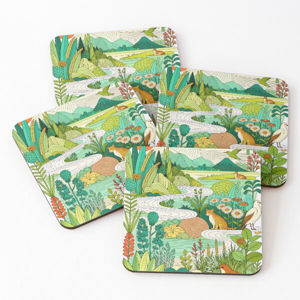 Item preview, Whimsical Botanical Wildlife Landscape designed and sold by HoloHugDesigns.