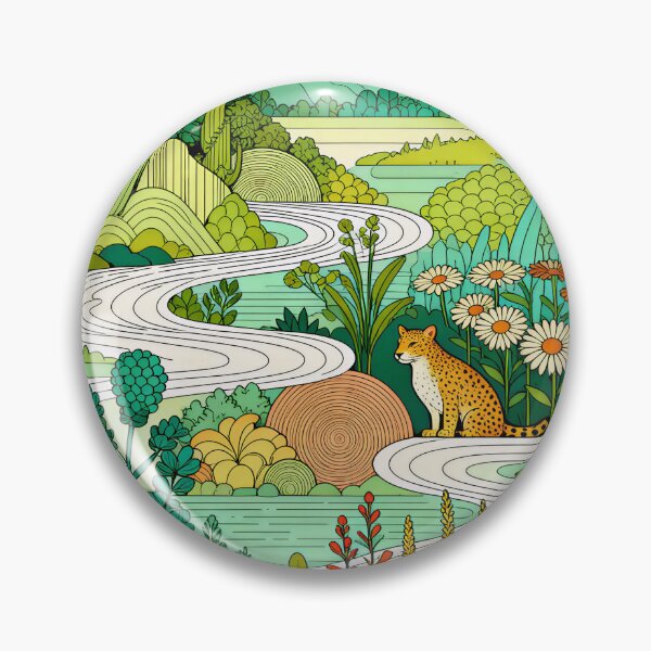 Item preview, Whimsical Botanical Wildlife Landscape designed and sold by HoloHugDesigns.