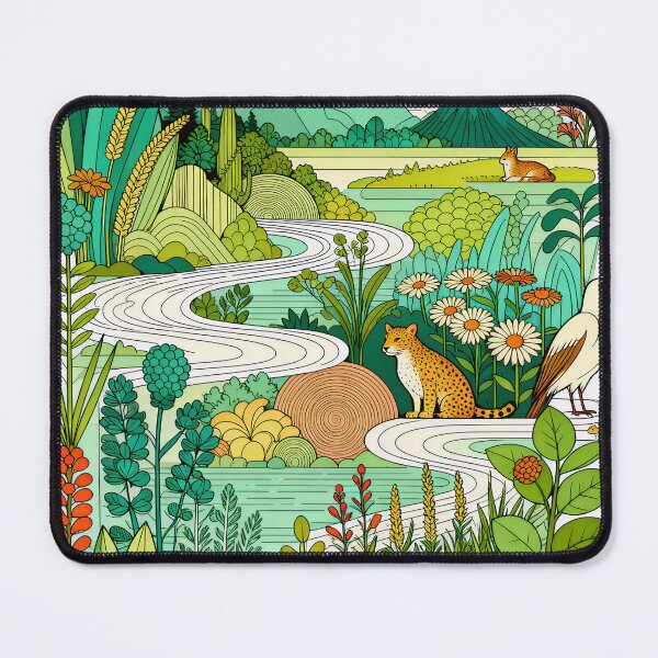 Item preview, Whimsical Botanical Wildlife Landscape designed and sold by HoloHugDesigns.
