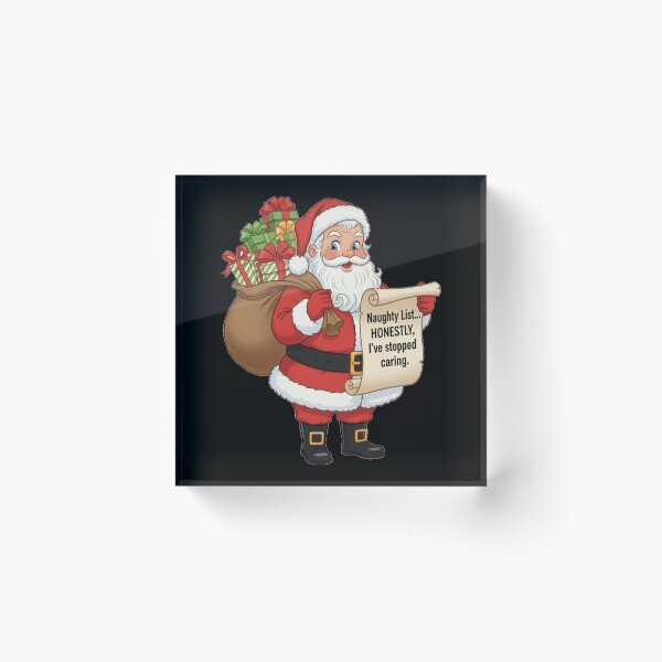 Item preview, Funny Naughty List Santa Sarcastic Christmas designed and sold by DeliaDesignsCo.