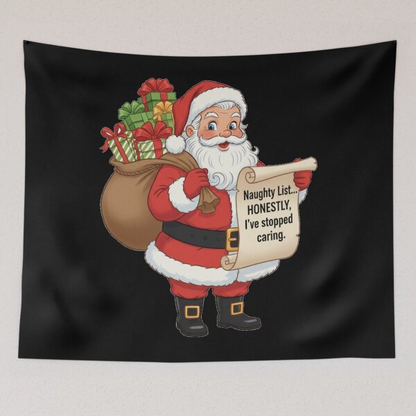 Item preview, Funny Naughty List Santa Sarcastic Christmas designed and sold by DeliaDesignsCo.