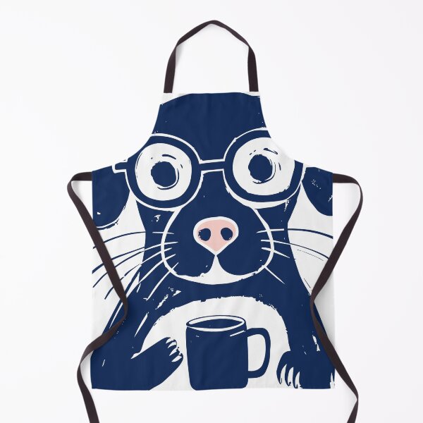 Item preview, Dog with Glasses Drinking Coffee Print designed and sold by daldadesign.