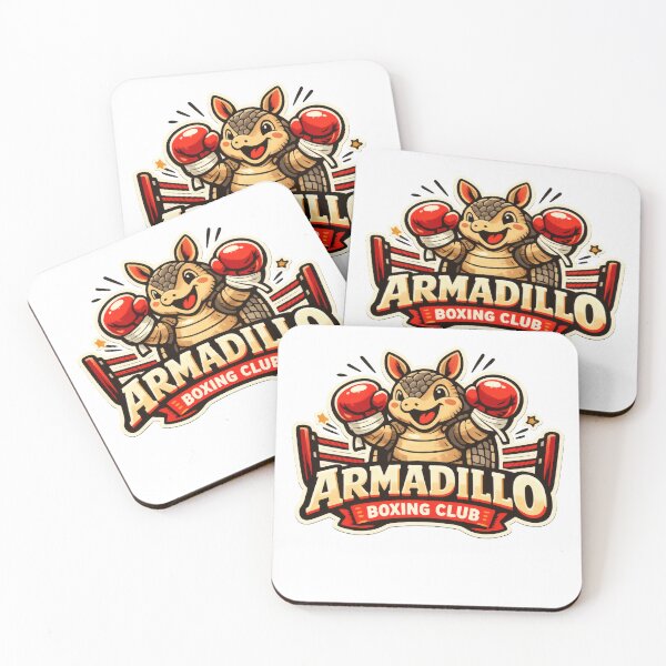 Item preview, Armadillo Boxing Club Retro Sports Mascot designed and sold by TheRealTaria.