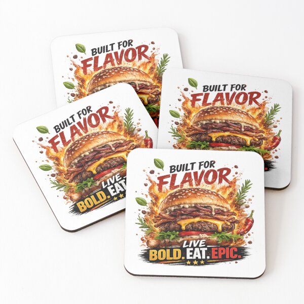 Item preview, Built For Flavor: Gourmet Herbs Fire Cheeseburger Live Bold Eat Epic designed and sold by irfanshikh.