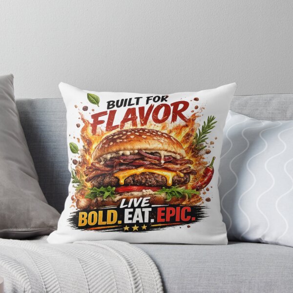 Item preview, Built For Flavor: Gourmet Herbs Fire Cheeseburger Live Bold Eat Epic designed and sold by irfanshikh.