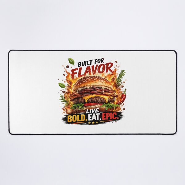 Item preview, Built For Flavor: Gourmet Herbs Fire Cheeseburger Live Bold Eat Epic designed and sold by irfanshikh.