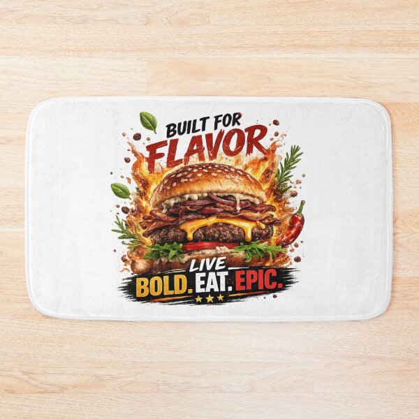 Item preview, Built For Flavor: Gourmet Herbs Fire Cheeseburger Live Bold Eat Epic designed and sold by irfanshikh.