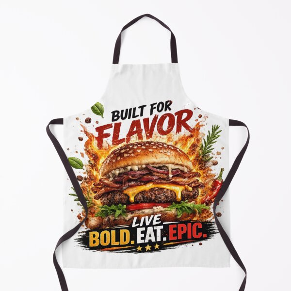 Item preview, Built For Flavor: Gourmet Herbs Fire Cheeseburger Live Bold Eat Epic designed and sold by irfanshikh.