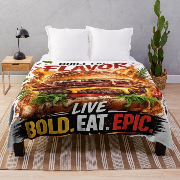 Item preview, Built For Flavor: Gourmet Herbs Fire Cheeseburger Live Bold Eat Epic designed and sold by irfanshikh.