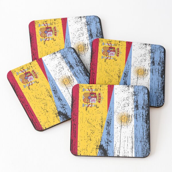 Item preview, Spain Argentina Half Flag Spanish Argentinian Roots designed and sold by ZAKI-Y.