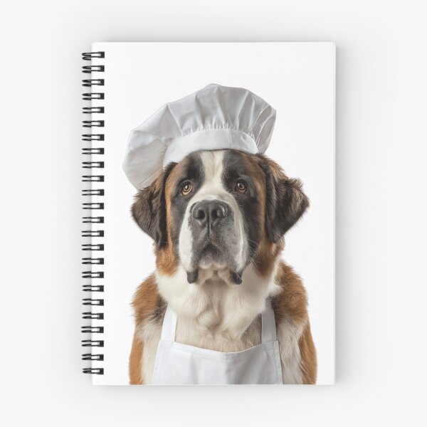 Item preview, Funny Saint Bernard Dog Chef Realistic Animal Cooking Humor Art designed and sold by LazyOwlStore.