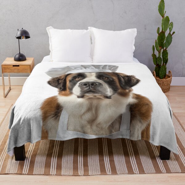Item preview, Funny Saint Bernard Dog Chef Realistic Animal Cooking Humor Art designed and sold by LazyOwlStore.