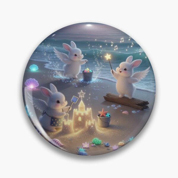 Item preview, Whimsical Fairy Tale Bunnies — Aurora Borealis Beach Adventure designed and sold by lovelistivkaa.