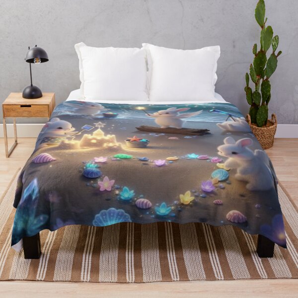 Item preview, Whimsical Fairy Tale Bunnies — Aurora Borealis Beach Adventure designed and sold by lovelistivkaa.