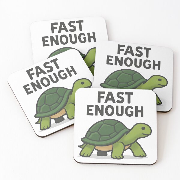 Item preview, Fast Enough Turtle – Funny Slow & Steady Cute Tortoise Graphic Tee designed and sold by KAM-KAM-STORE.