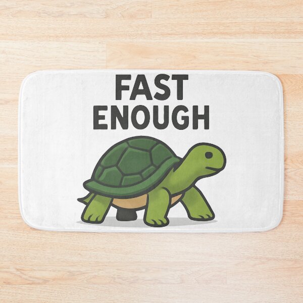 Item preview, Fast Enough Turtle – Funny Slow & Steady Cute Tortoise Graphic Tee designed and sold by KAM-KAM-STORE.