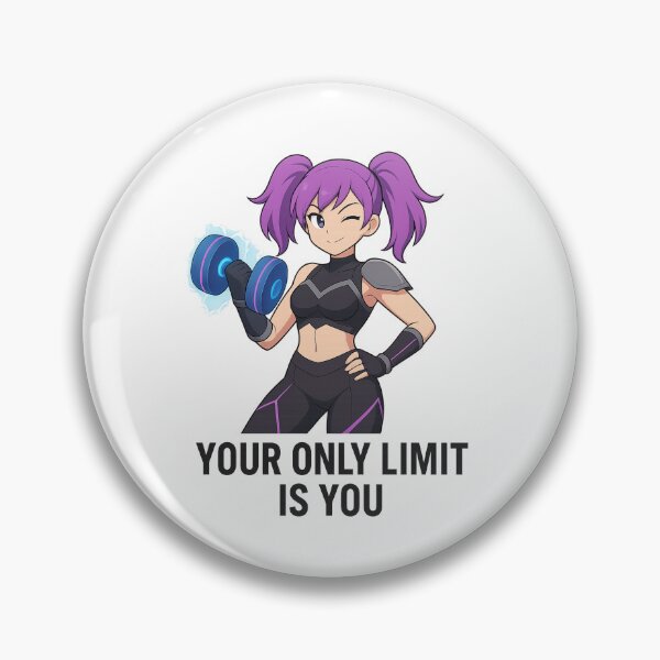 Item preview, Anime Fitness Girl Motivational Design – Your Only Limit Is You designed and sold by Selene Studio.