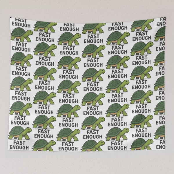 Item preview, Fast Enough Turtle – Funny Slow & Steady Cute Tortoise Graphic Tee designed and sold by KAM-KAM-STORE.