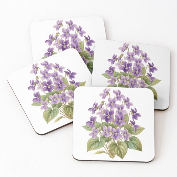 Item preview, Purple Violets Botanical Illustration Vintage Floral Art designed and sold by CF_VintageDesign.