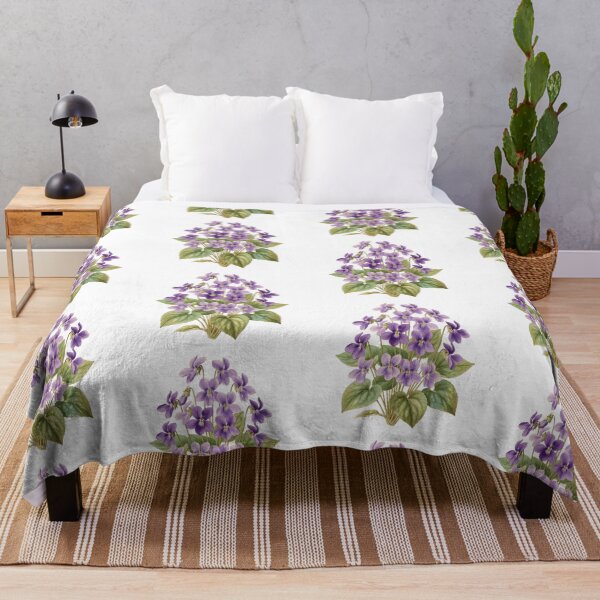 Item preview, Purple Violets Botanical Illustration Vintage Floral Art designed and sold by CF_VintageDesign.