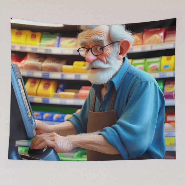Item preview, Old Fart operating the till designed and sold by Colin Bentham.