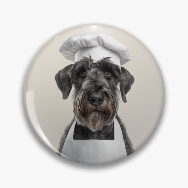 Item preview, Funny Giant Schnauzer Dog Chef Realistic Animal Cooking Humor Art designed and sold by LazyOwlStore.