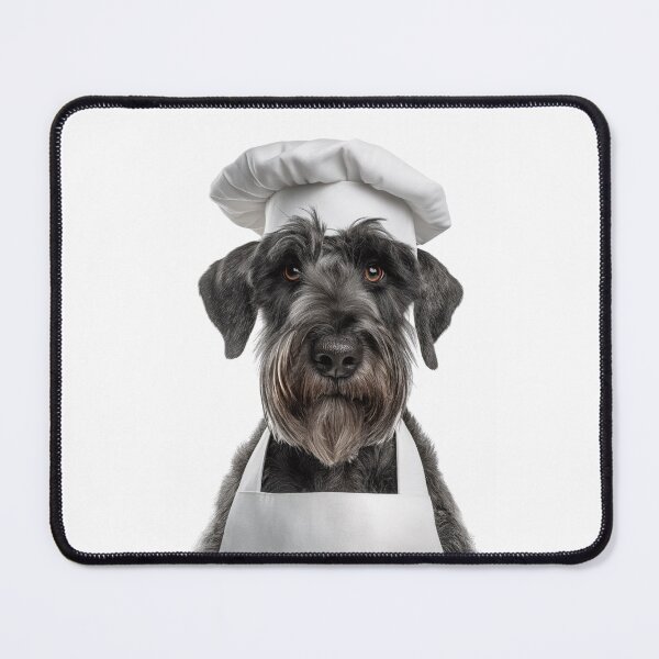 Item preview, Funny Giant Schnauzer Dog Chef Realistic Animal Cooking Humor Art designed and sold by LazyOwlStore.