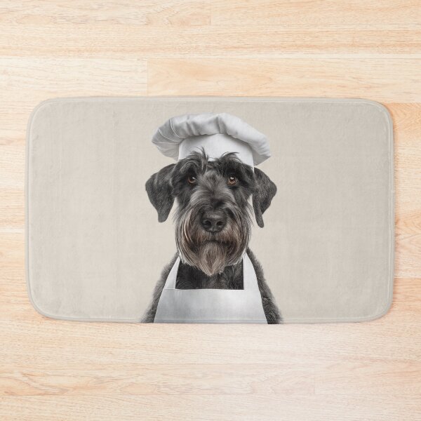 Item preview, Funny Giant Schnauzer Dog Chef Realistic Animal Cooking Humor Art designed and sold by LazyOwlStore.