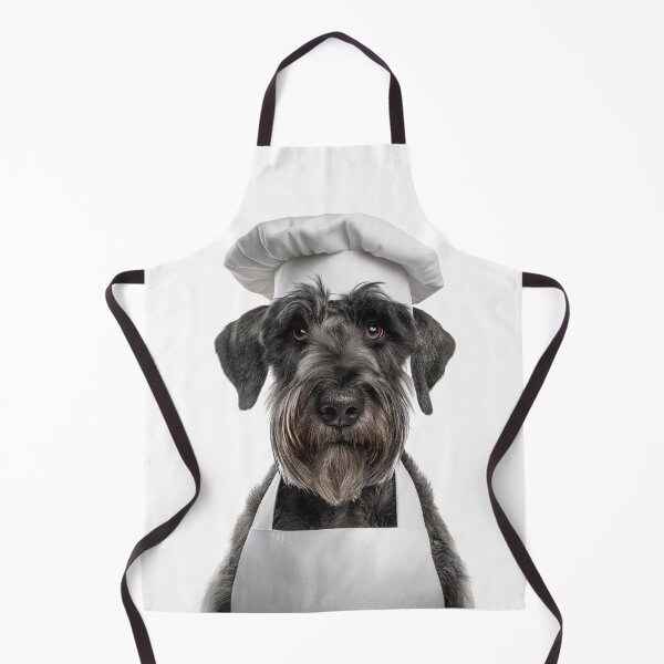 Item preview, Funny Giant Schnauzer Dog Chef Realistic Animal Cooking Humor Art designed and sold by LazyOwlStore.