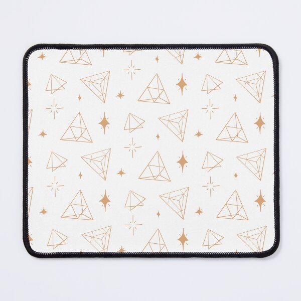 Item preview, Magic Triangles and Stars - Gold on White designed and sold by prynadd / Alena's Magic Patterns.