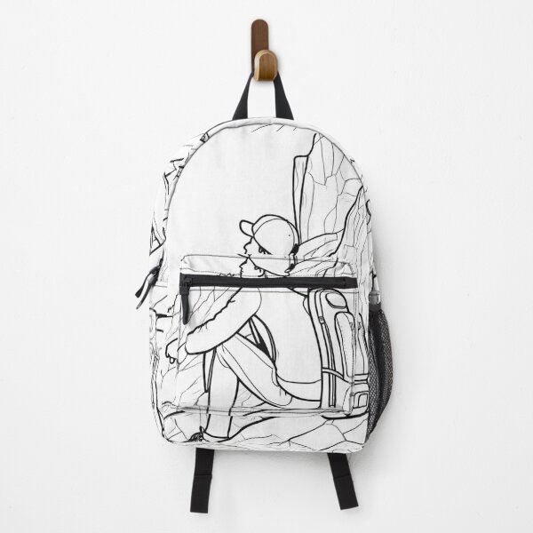 Item preview, Illustration - Contemplative Hiker, Rocky and Steep Landscape designed and sold by Reverso-Design.