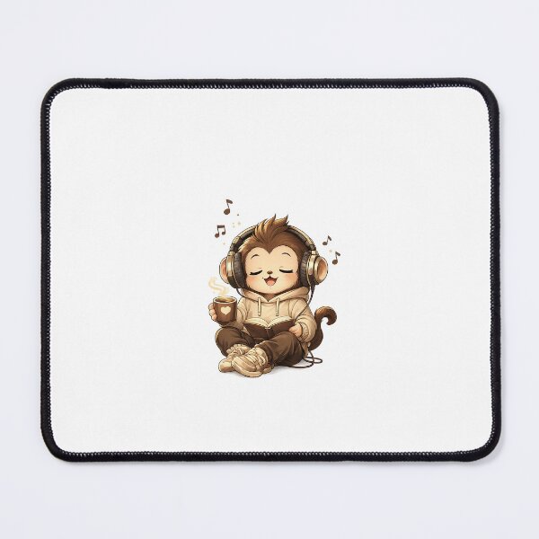 Item preview, Lofi Monkey Coffee Vibes Aesthetic T-Shirt Design designed and sold by Chinnibujji.