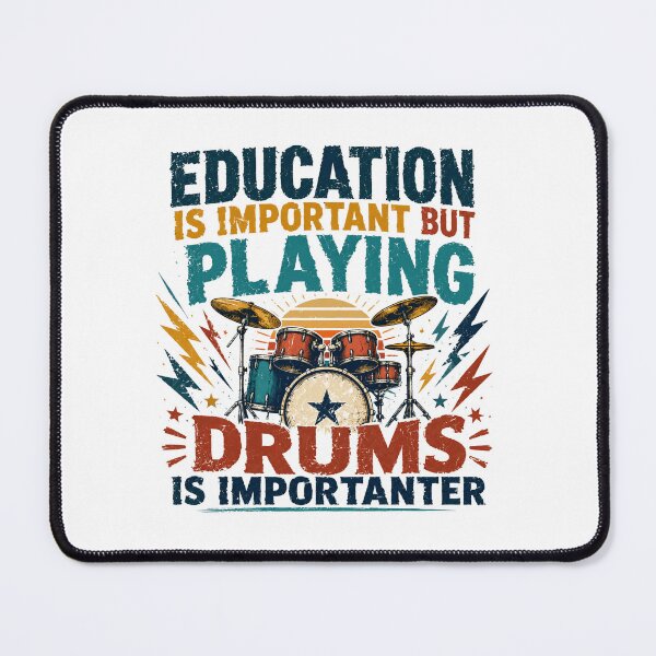 Item preview, Education Is Important But Playing Drums Is Importer Funny Drummer Musician Instrument Player designed and sold by SkeletonsDanger.
