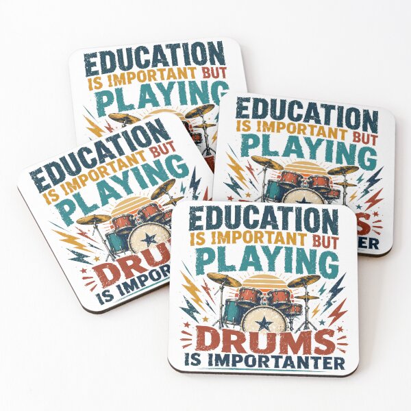 Item preview, Education Is Important But Playing Drums Is Importer Funny Drummer Musician Instrument Player designed and sold by SkeletonsDanger.