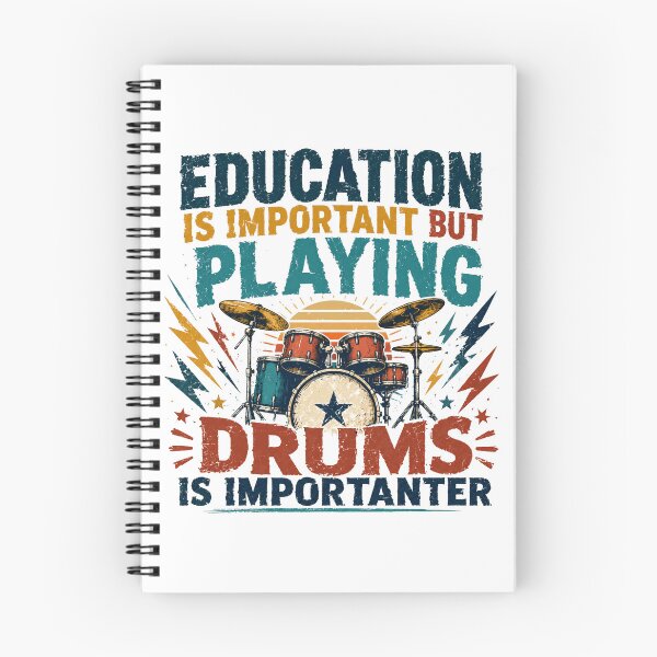 Item preview, Education Is Important But Playing Drums Is Importer Funny Drummer Musician Instrument Player designed and sold by SkeletonsDanger.