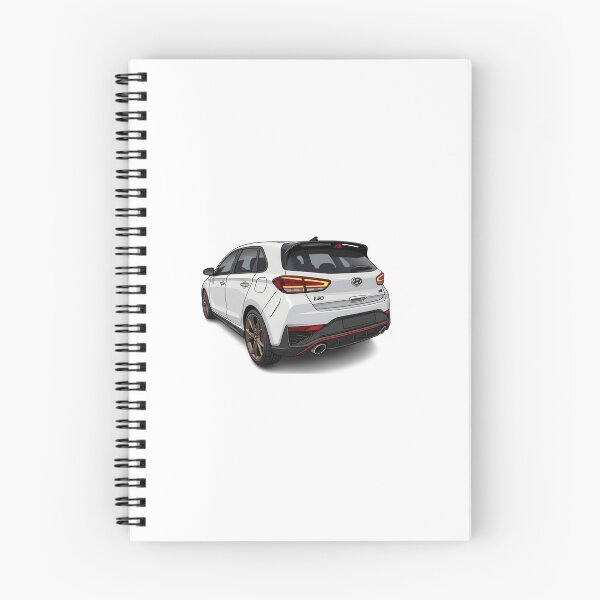Item preview, Hyundai i30 N Hot Hatch Vector Art - Rear View White designed and sold by DrivePosters.