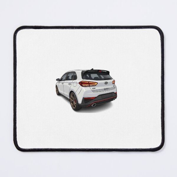 Item preview, Hyundai i30 N Hot Hatch Vector Art - Rear View White designed and sold by DrivePosters.