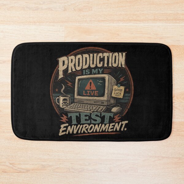 Item preview, Production Is My Test Environment Retro Meme designed and sold by Code  Monkeys.