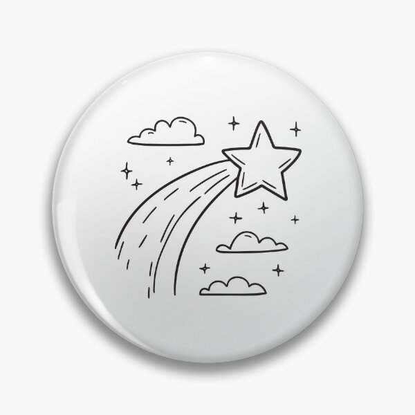 Item preview, A whiteboard drawing of a star streaking through the sky designed and sold by rasagamastore.