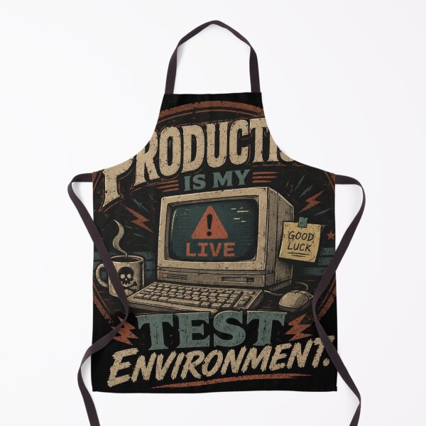 Item preview, Production Is My Test Environment Retro Meme designed and sold by Code Monkeys.