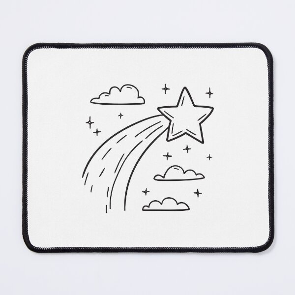 Item preview, A whiteboard drawing of a star streaking through the sky designed and sold by rasagamastore.