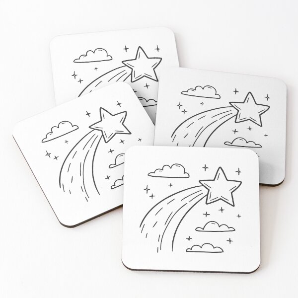 Item preview, A whiteboard drawing of a star streaking through the sky designed and sold by rasagamastore.