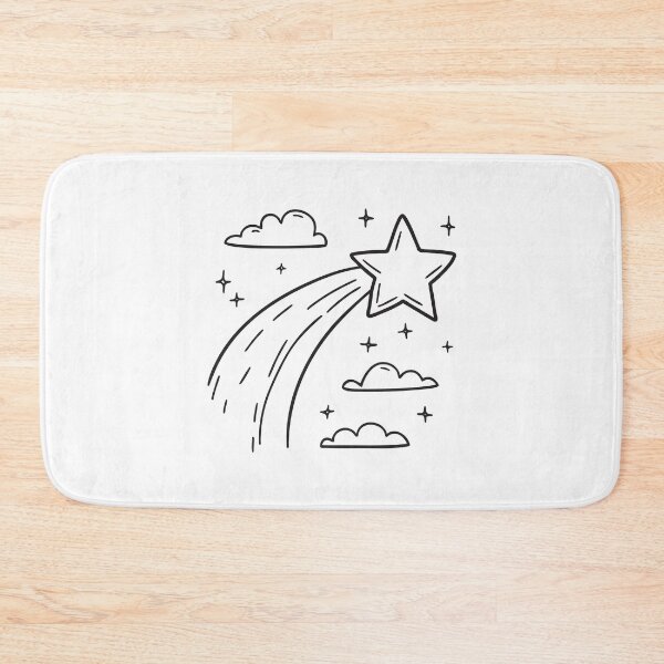 Item preview, A whiteboard drawing of a star streaking through the sky designed and sold by rasagamastore.