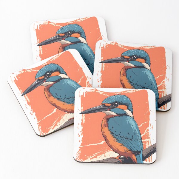 Item preview, Kingfisher Sticker | Colorful Kingfisher Bird Illustration | Blue & Orange Wildlife Art | Bird Lover Gift designed and sold by dreamz-world.