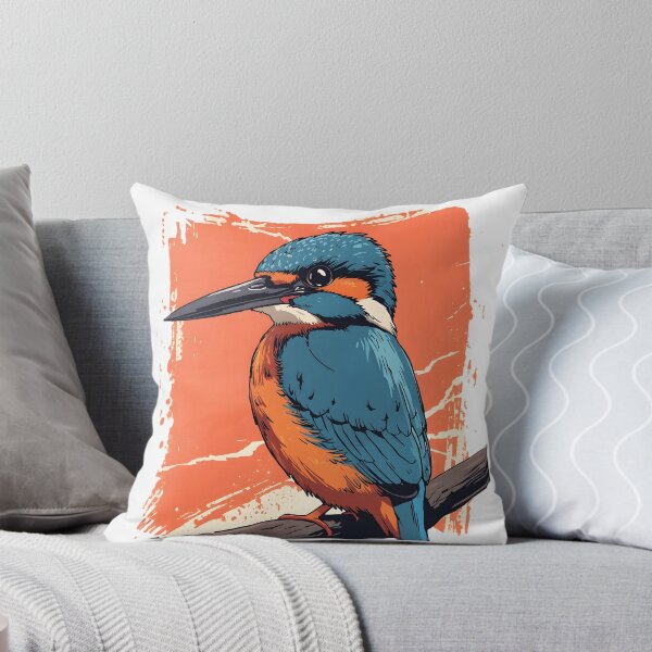 Item preview, Kingfisher Sticker | Colorful Kingfisher Bird Illustration | Blue & Orange Wildlife Art | Bird Lover Gift designed and sold by dreamz-world.