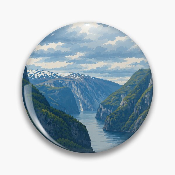 Item preview, Fjord Souvenir – Norway in Flat Design designed and sold by Souvenir-Travel.